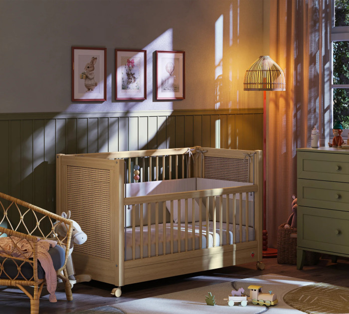 Cilek LOOF Babybett auf Rollen, 60x120 cm