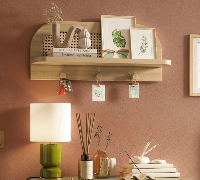 Cilek LOOF Wandregal, Rattan-Optik