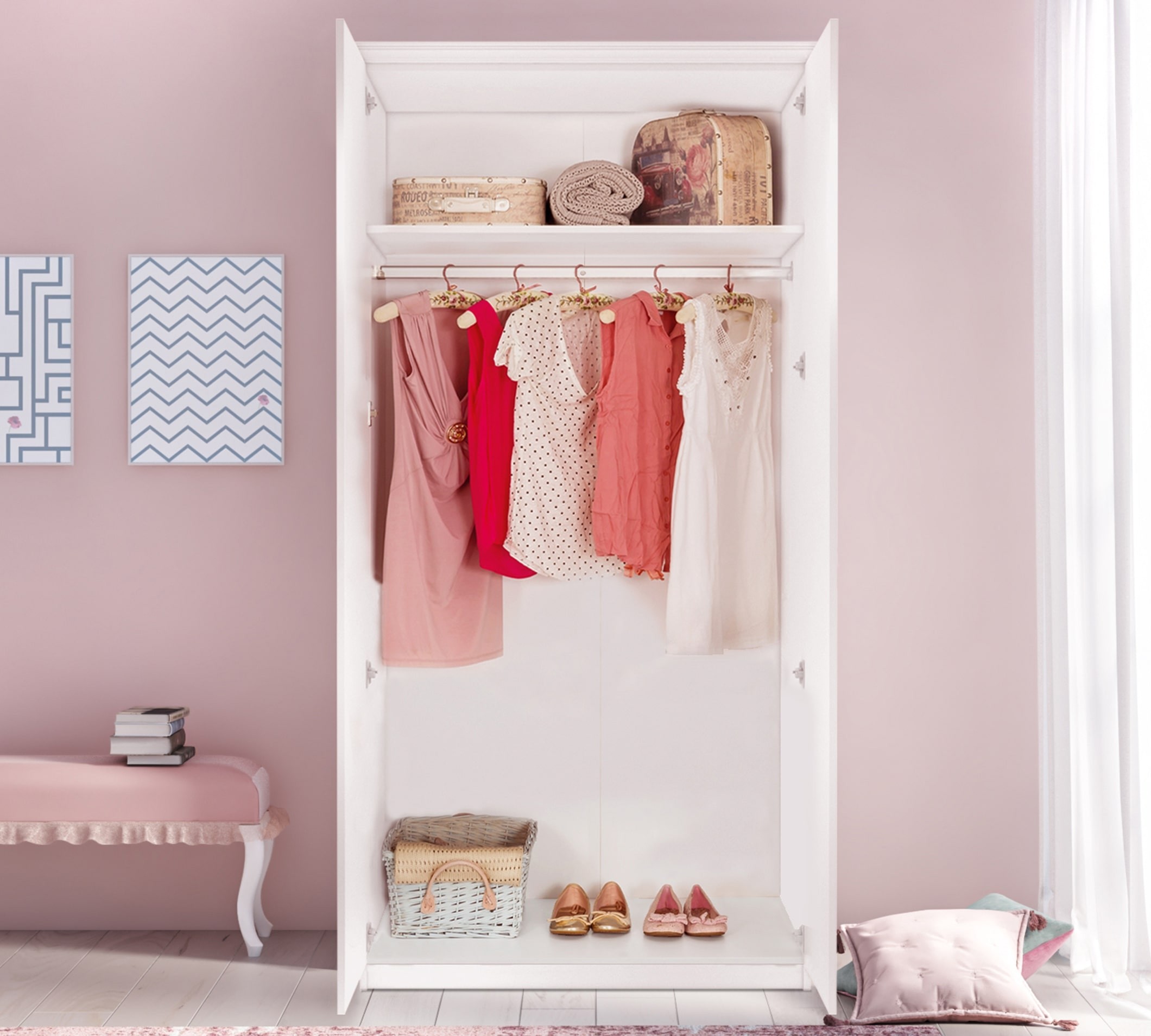 Cilek SELENA PINK Kleiderschrank, 2-trg.