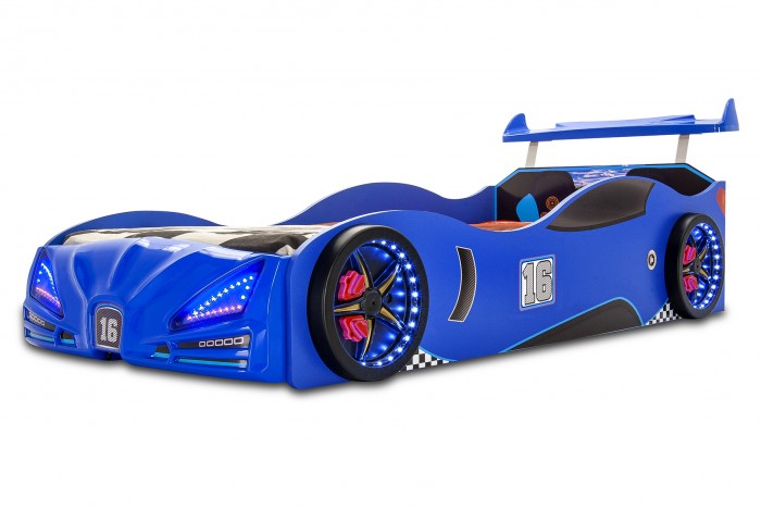 Autobett VERON XR-4 BLAU + Rost + Matratze